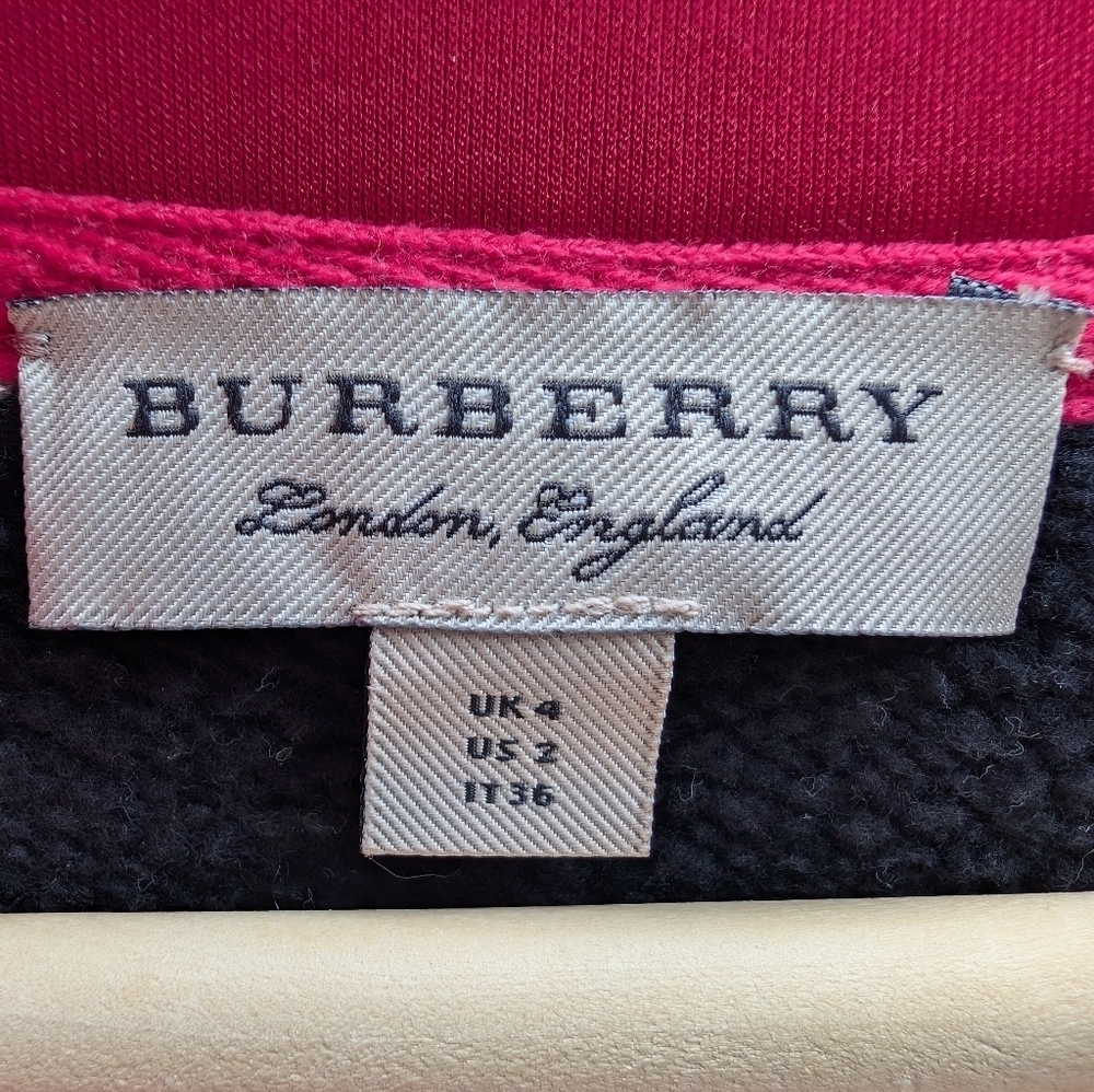 Burberry Full Zip Colorblock Chunky Oversized Full Zip Hoodie Women's Size 2 - Picture 9 of 9